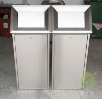 室內(nèi)屋形搖蓋式不銹鋼分類垃圾桶