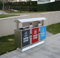廣場(chǎng)垃圾分類垃圾桶廠家定做