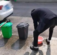 2月，給全村的垃圾桶來個大掃除