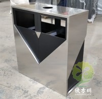 戶外小區(qū)噴塑不銹鋼分類垃圾桶