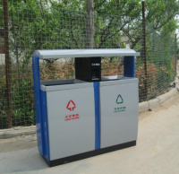 定制戶(hù)外噴粉金屬分類(lèi)垃圾箱城市美學(xué)的靜默革命者