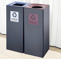 室內(nèi)組合式噴粉金屬垃圾桶空間的無聲美學(xué)與實用革命
