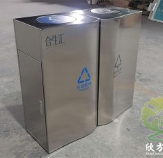 商場(chǎng)室內(nèi)帶蓋不銹鋼分類(lèi)垃圾桶